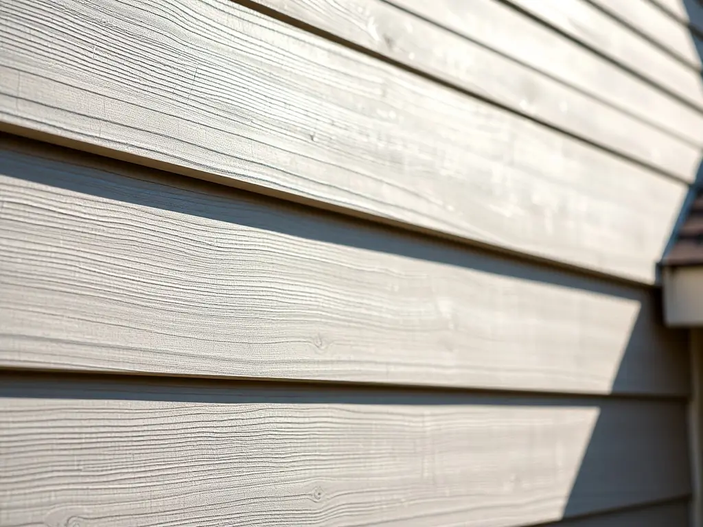 Close-up shot of durable, high-quality siding and roofing materials installed on a home exterior. The image should emphasize the longevity and weather resistance of the materials.