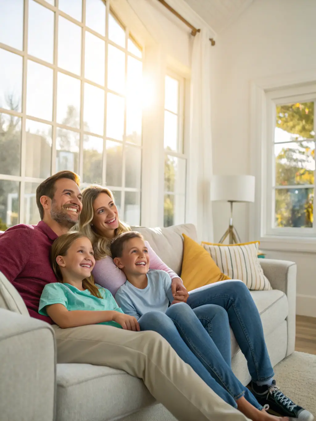 An image of a family happily enjoying their newly added space, emphasizing the improved functionality and lifestyle benefits.