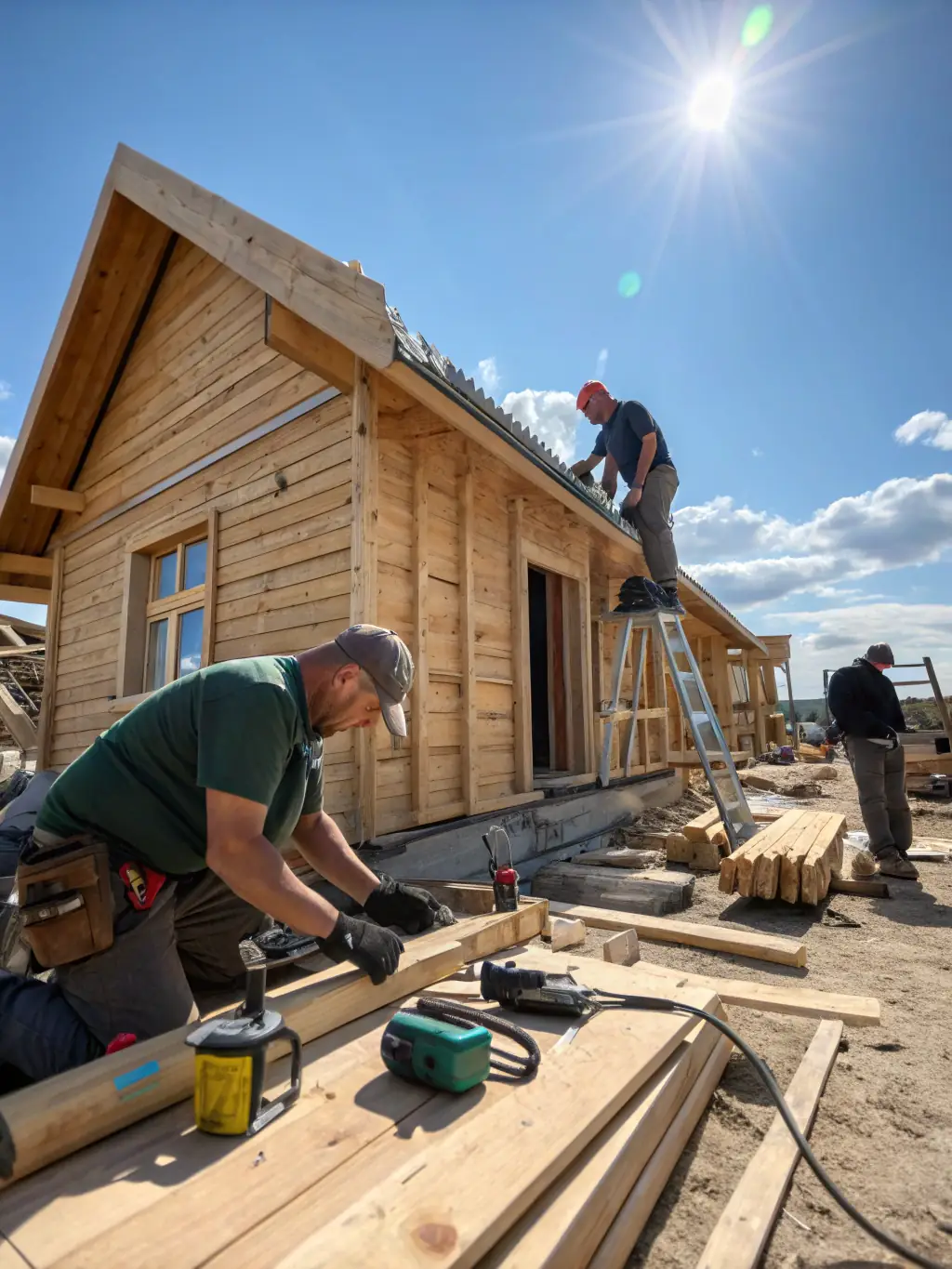 An image depicting MP Renovations team repairing damaged framing, highlighting the precision and skill involved in restoring structural integrity.